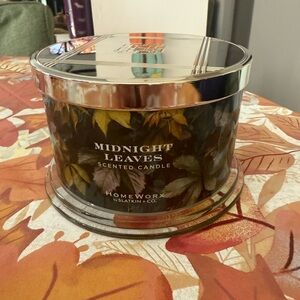 HomeWorx Midnight Leaves Candle